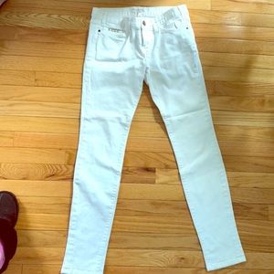 Current Elliot studded white jeans